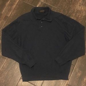 Brooks Brothers Grey Collared Long Sleeved Sweater